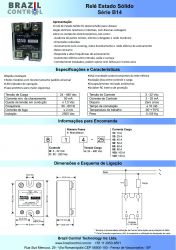 RELE ESTADO SOLIDO B14-40 40AMP ENT. 3-32VDC SAIDA 480VAC 